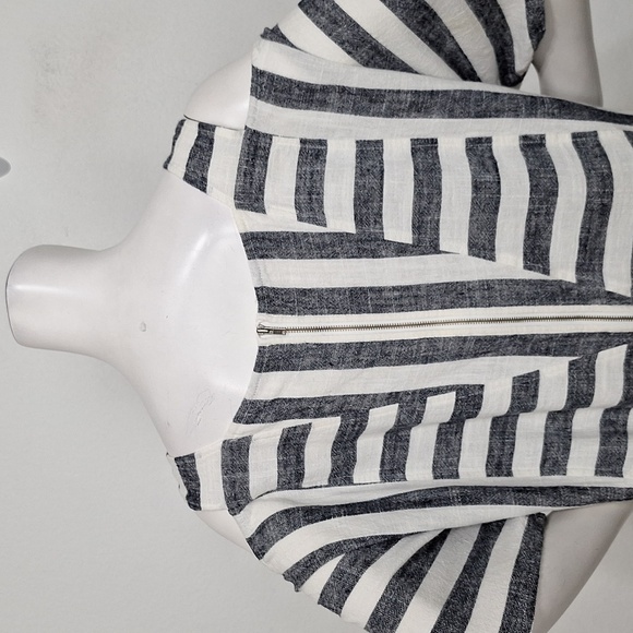 Soft Surroundings Black and White Dolman Sleeve Linen Blend Sundress Size L - Picture 8 of 15